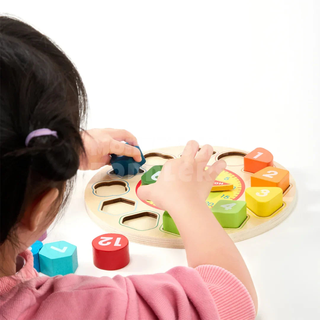 Toddlers Wooden Learning Clock - Kicks & Crawls