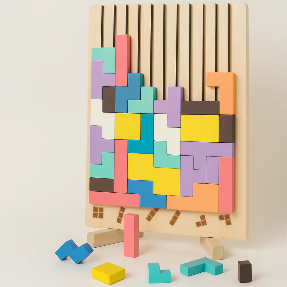 Toddlers Wooden Tetris - Kicks & Crawls