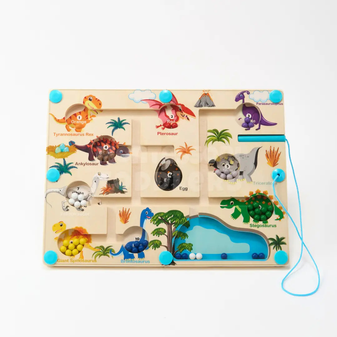 Toddlers Magnetic Dinosaur Maze – Learn Counting and Colors! - Kicks & Crawls