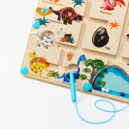 Toddlers Magnetic Dinosaur Maze – Learn Counting and Colors! - Kicks & Crawls
