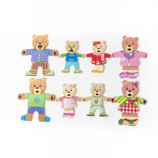 Toddlers Wooden Bear Puzzle - Kicks & Crawls
