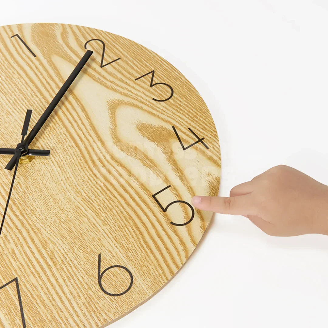 Toddlers Wooden Clock - The perfect clock for the children's room - Kicks & Crawls