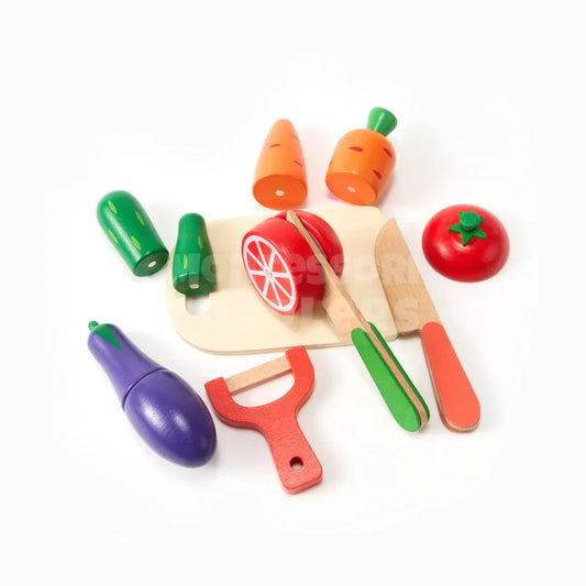 Toddlers Wooden Fruits/Vegetables Set - Kicks & Crawls