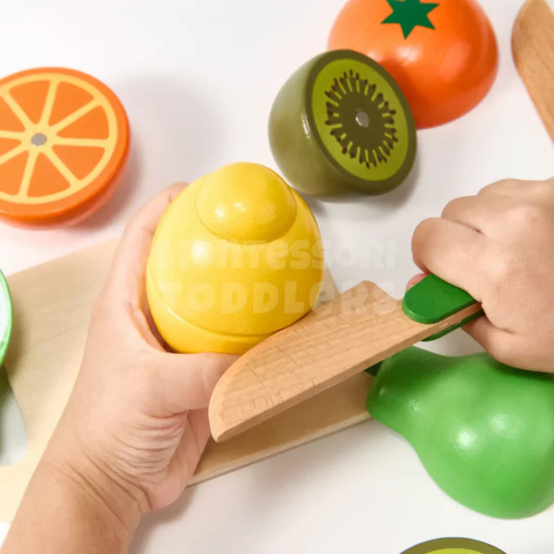Toddlers Wooden Fruits/Vegetables Set - Kicks & Crawls