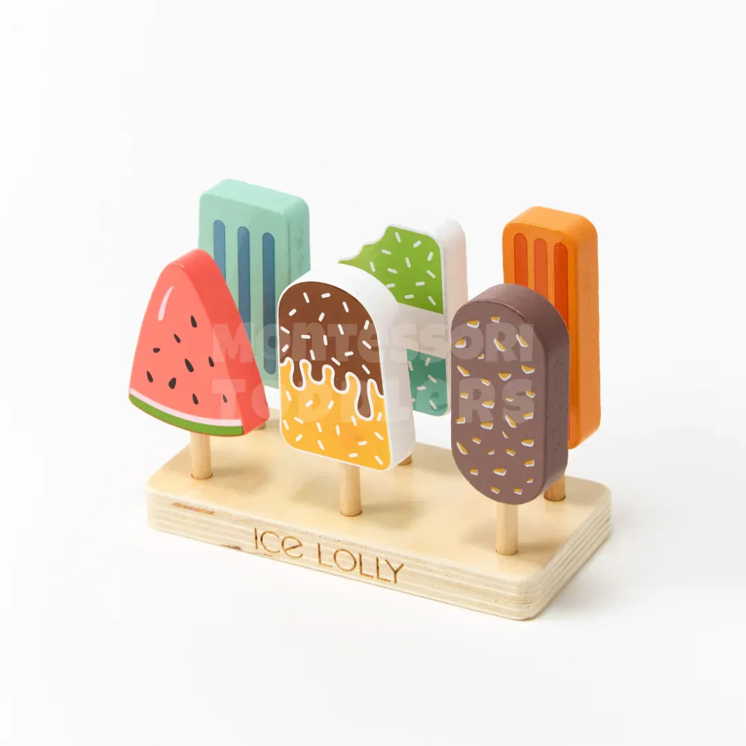 Toddlers Wooden Ice Cream - No melting worries! - Kicks & Crawls