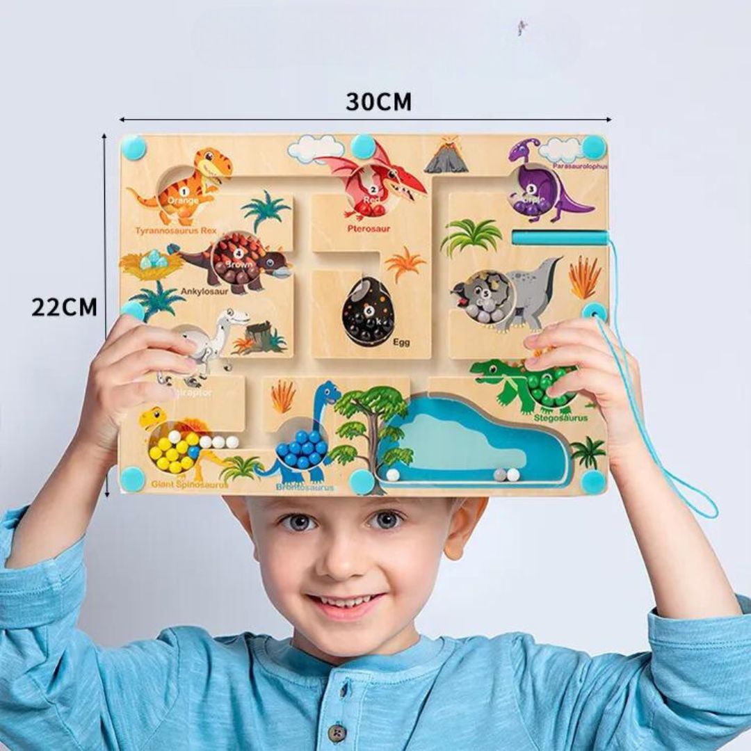 Toddlers Magnetic Dinosaur Maze – Learn Counting and Colors! - Kicks & Crawls