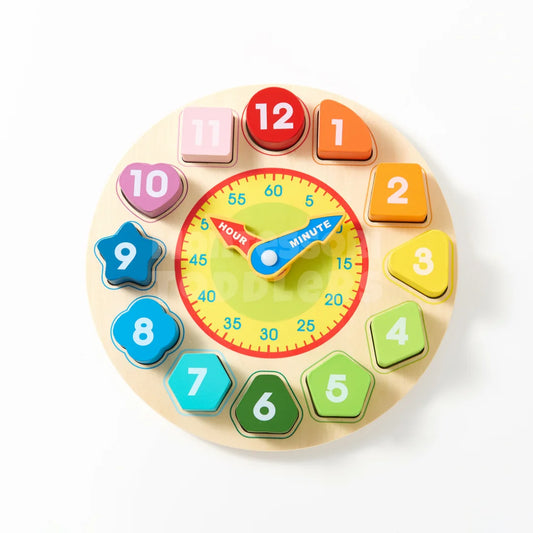 Toddlers Wooden Learning Clock - Kicks & Crawls