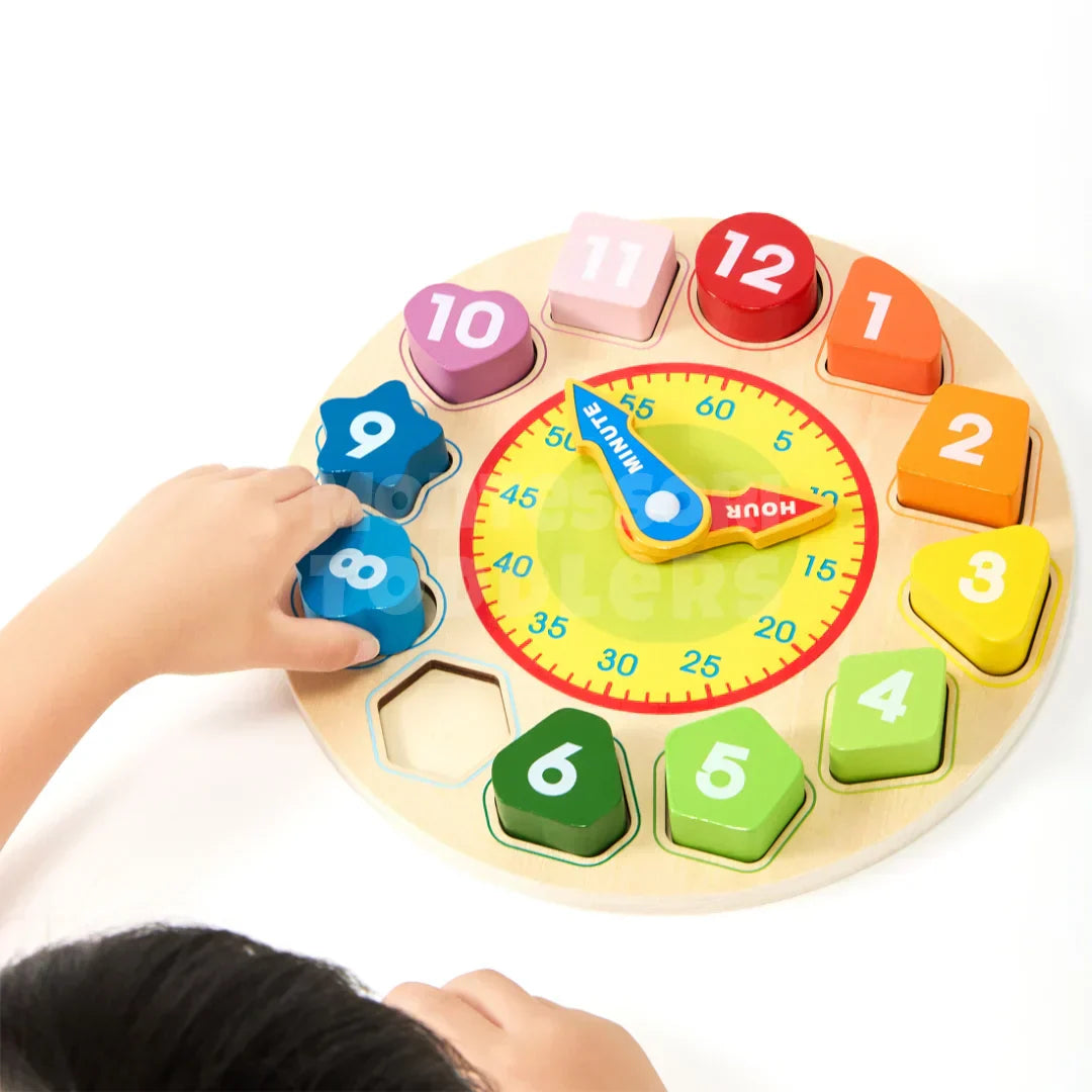 Toddlers Wooden Learning Clock - Kicks & Crawls