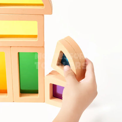 Toddlers Wooden Rainbow Puzzle - Kicks & Crawls