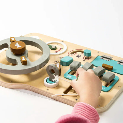 Toddlers Wooden Steering Wheel - Drive Your Child's Imagination Forward - Kicks & Crawls