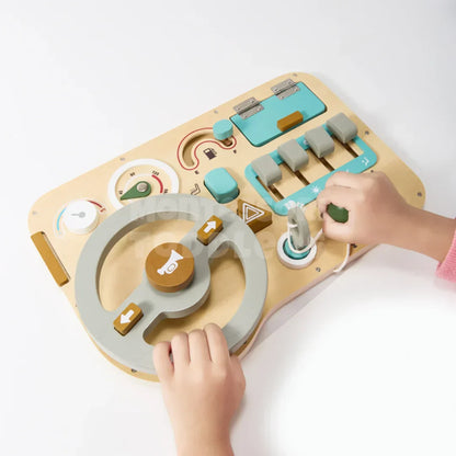 Toddlers Wooden Steering Wheel - Drive Your Child's Imagination Forward - Kicks & Crawls