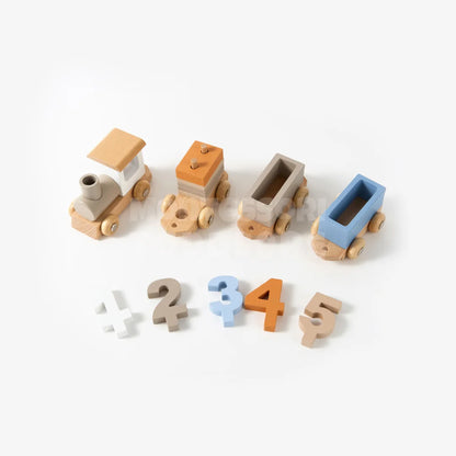 Toddlers Wooden Train Set – learning on track! - Kicks & Crawls