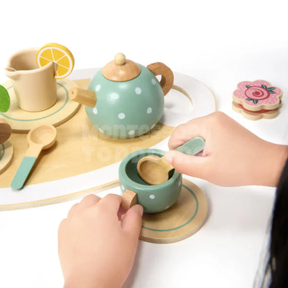 Toddlers Wooden Afternoon Tea Set - Kicks & Crawls
