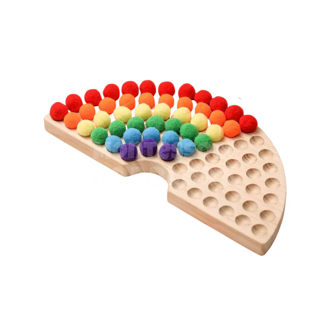Wooden Peg Board Beads Game - Kicks & Crawls