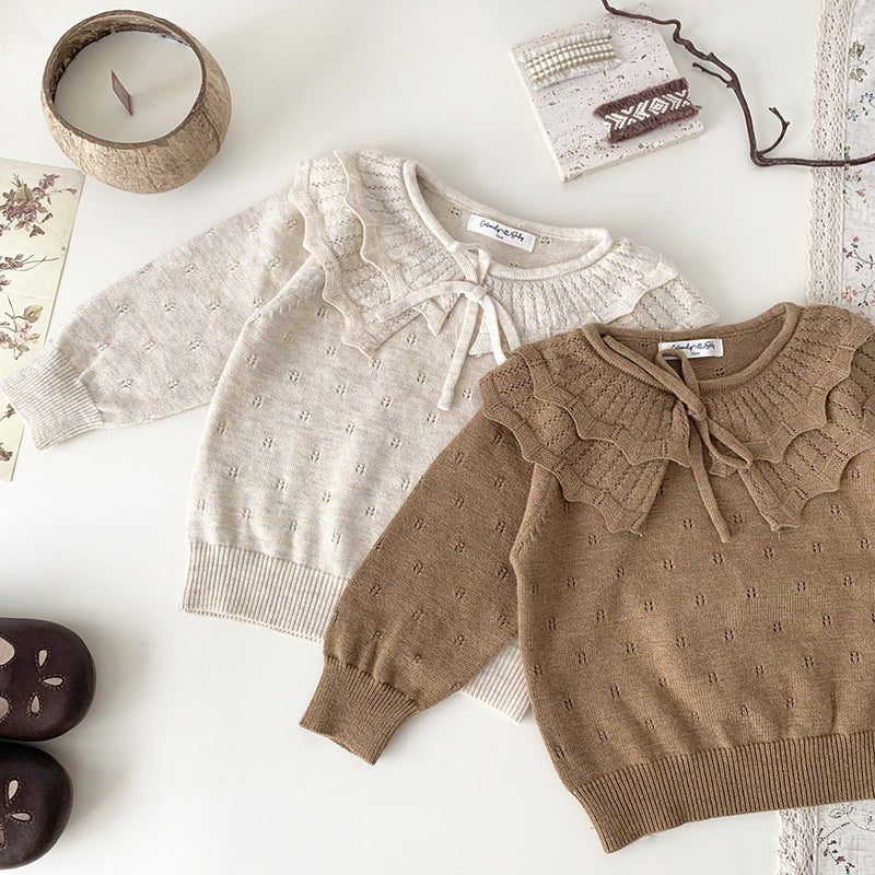 Pullover Double-layer Ruffled Collar Sweater