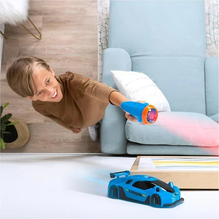 Laser Guided Wall Climbing RC Car with LED Light for Kids