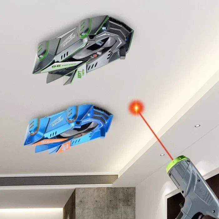Laser Guided Wall Climbing RC Car with LED Light for Kids