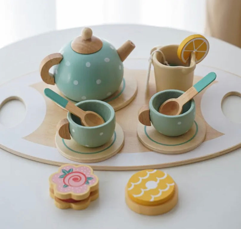 Toddlers Wooden Afternoon Tea Set - Kicks & Crawls
