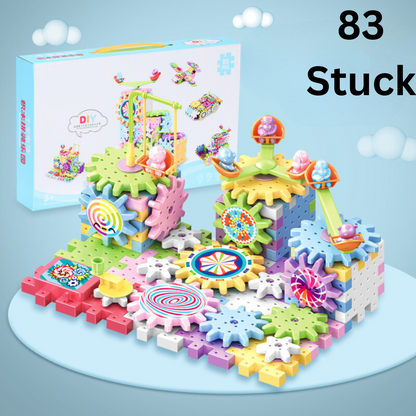 Interactive Gear Building Set with Rotating Blocks for Kids