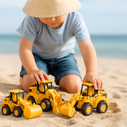 Construction Vehicle Toy Set | 3-Piece Educational Building Trucks for Toddlers