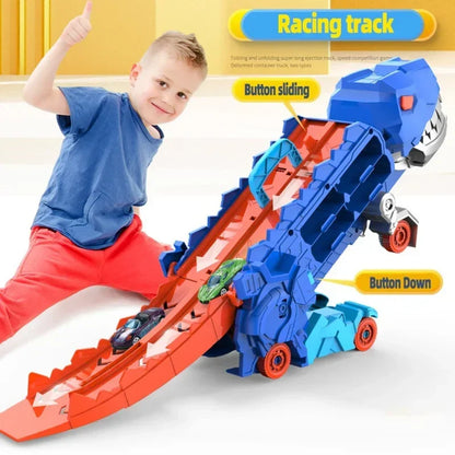 Dinosaur Racing Toy Set, Transforming Play Track Adventure