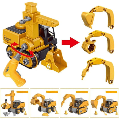 Construction Toy For Kids Excavator Educational Assembly Building Set
