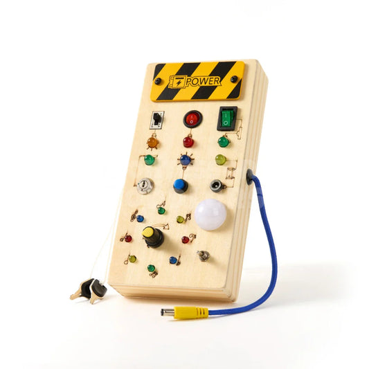 Toddlers Wooden Busy Board – Montessori Sensory Activity Board for Early Learning