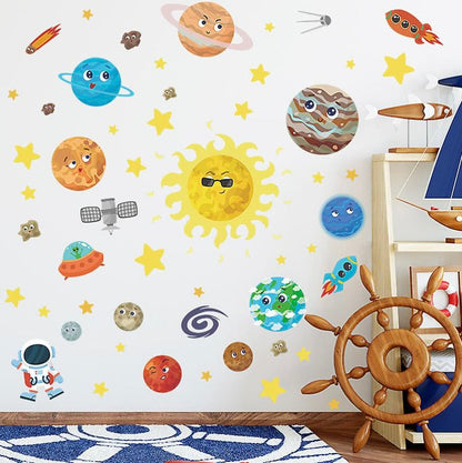 Toddlers Space Wall Stickers -  A journey to the stars! - Kicks & Crawls