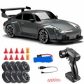 4WD RC Car with Switchable Drift and Racing Tires, LED Lights
